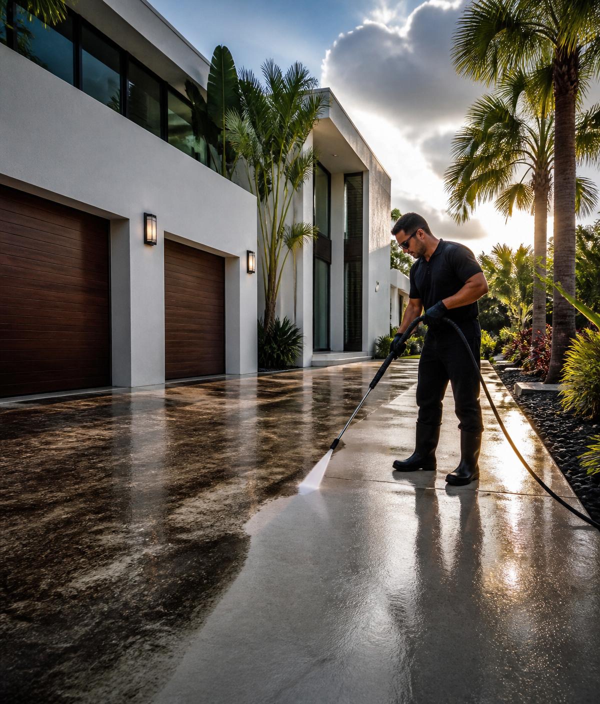 Professional pressure washing in Miami